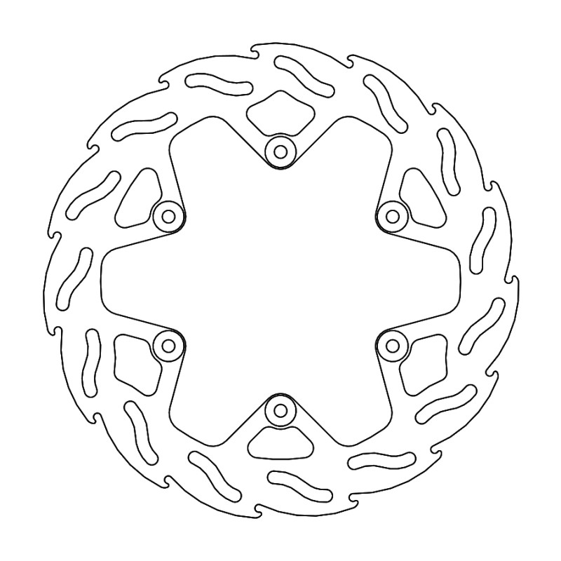 MOTO-MASTER TARCZA HAMULCOWA TYŁ / TYLNA FLAME 245MM, 4,4MM YAMAHA YZ/YZF 125/250/450 '16-, WRF 250 '17-'19, 450 '16-'18 (PATRZ OPIS TOWARU) (1)