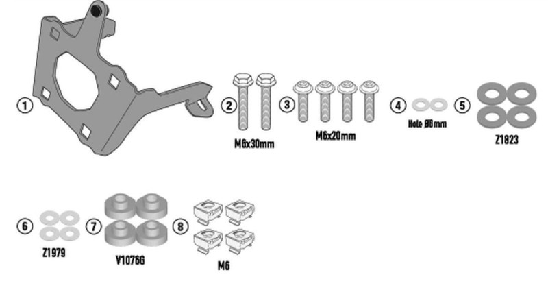 KAPPA MOCOWANIE SZYBY 1173SK CF MOTO CL 700X '21-'24 (1)