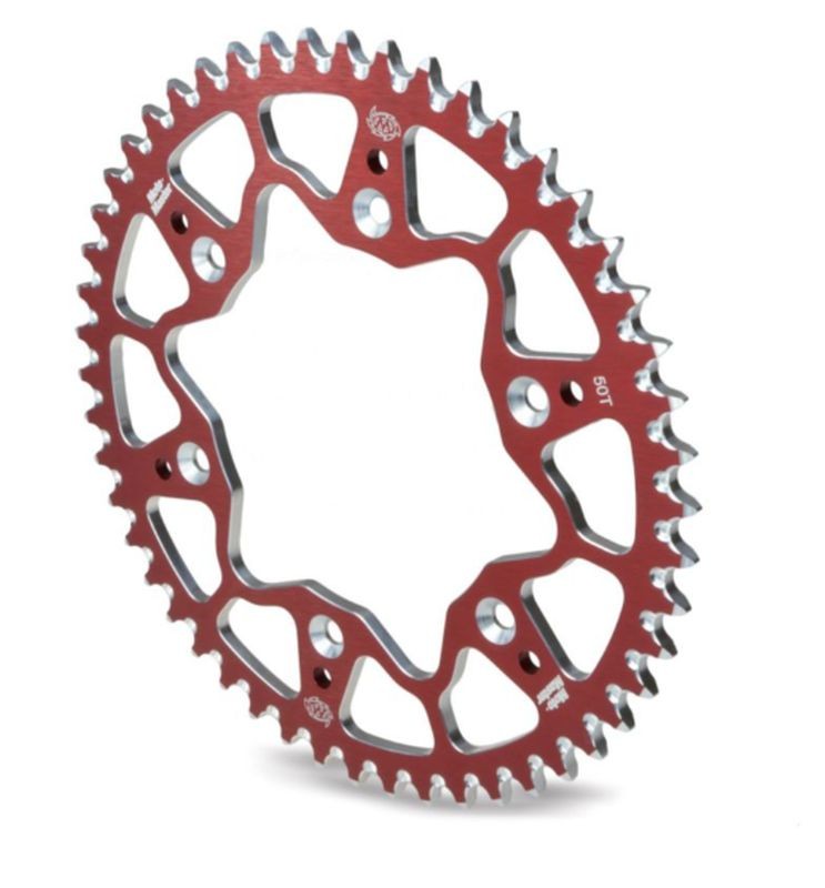 MOTO-MASTER ZĘBATKA TYLNA ALUMINIOWA T7075 (ERGAL) 899 52 (89952) KOLOR CZERWONY KTM/HUSQVARNA/HUSABERG/GASGAS (JTA897.52) (ŁAŃC. 520) (1)