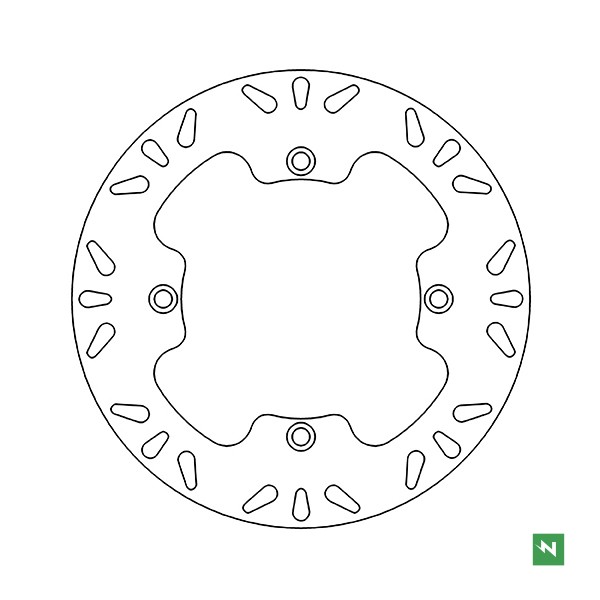 NEWFREN TARCZA HAMULCOWA PRZÓD HONDA XRV 750 (90-03) (276x144x4) (4x10,5mm) (1)