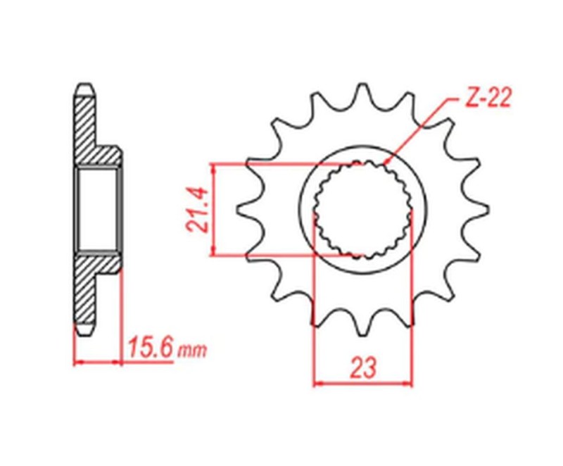 MTX PARTS ZĘBATKA PRZEDNIA 441 15 YAMAHA XT 600 '89-'98, XTZ 660 '91-'98 (JTF577.15) (ŁAŃC. 520)