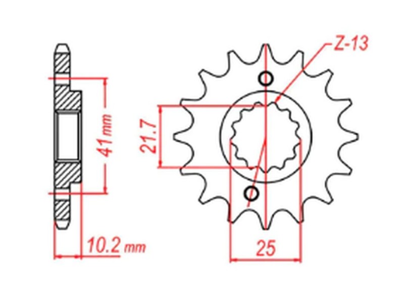 MTX PARTS ZĘBATKA PRZEDNIA 345 15 HONDA NX 650, FX 650, YAMAHA XT 660, FMX (JTF308.15) (ŁAŃC. 520) (1)