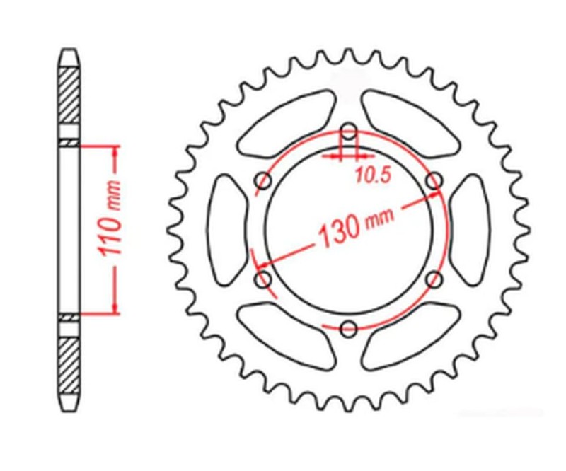 MTX PARTS ZĘBATKA TYLNA 504 44 KAWASAKI NINJA 250 09-11 (JTR486.44) (ŁAŃC. 520) (1)