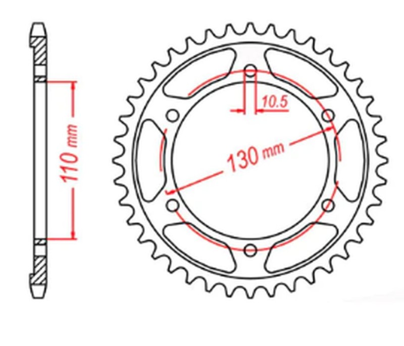 MTX PARTS ZĘBATKA TYLNA 241 39 YAMAHA XJR 1300 '04-'06, MT-01 '05-'11 (JTR479.39) (ŁAŃC. 530) (1)
