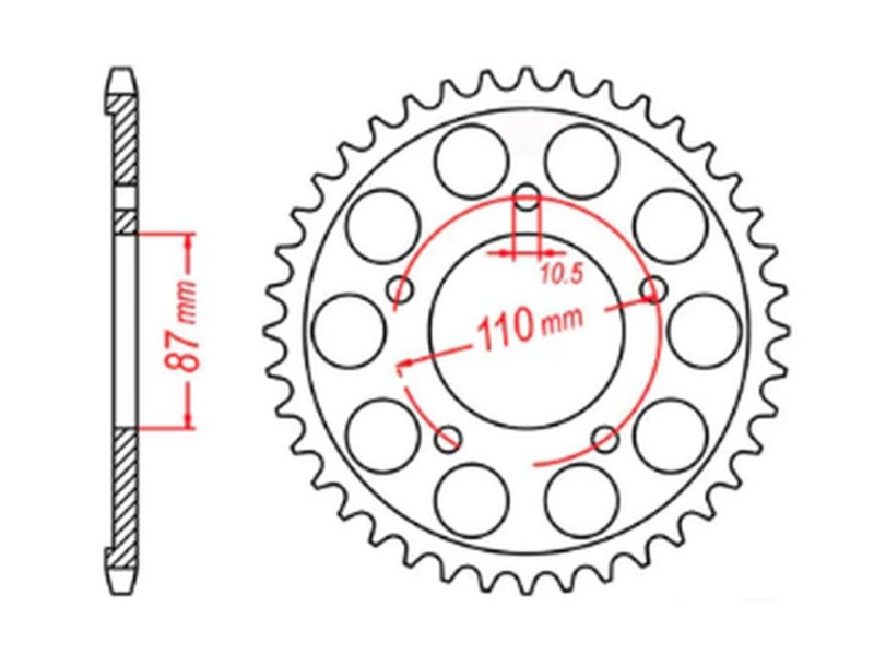 MTX PARTS ZĘBATKA TYLNA 828 48 SUZUKI GSF 650 BANDIT 07-15, GSX 650 F 08-15 (JTR807.48) (ŁAŃC. 525) (1)