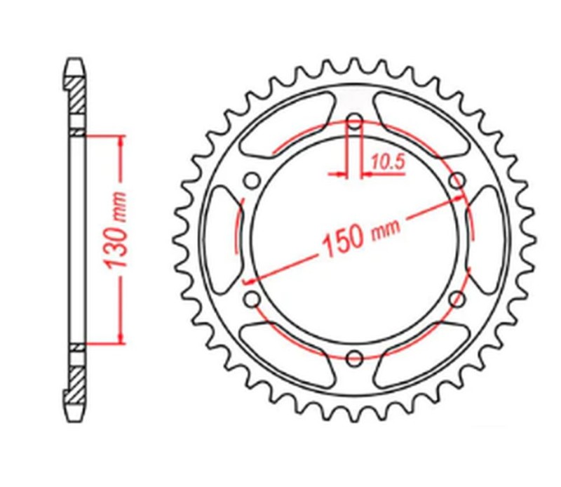 MTX PARTS ZĘBATKA TYLNA 300 42 YAMAHA TDM 900 '02-'13 (JTR300.42) (ŁAŃC. 525) (1)