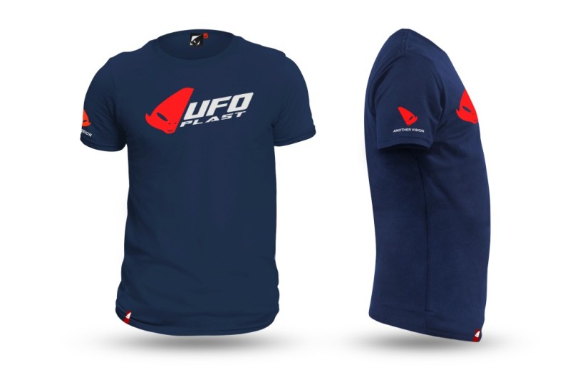 UFO KOSZULKA T-SHIRT KOLOR NIEBIESKI ROZMIAR L 100% BAWEŁNY -KOLEKCJA 2023