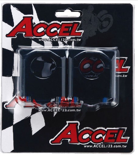 ACCEL MOCOWANIE/PODWYŻKI KIEROWNICY (DÓŁ-28,6/GÓRA-28,6MM) WYS. 35MM KOLOR CZARNY (BM-09BK28/28) (1)