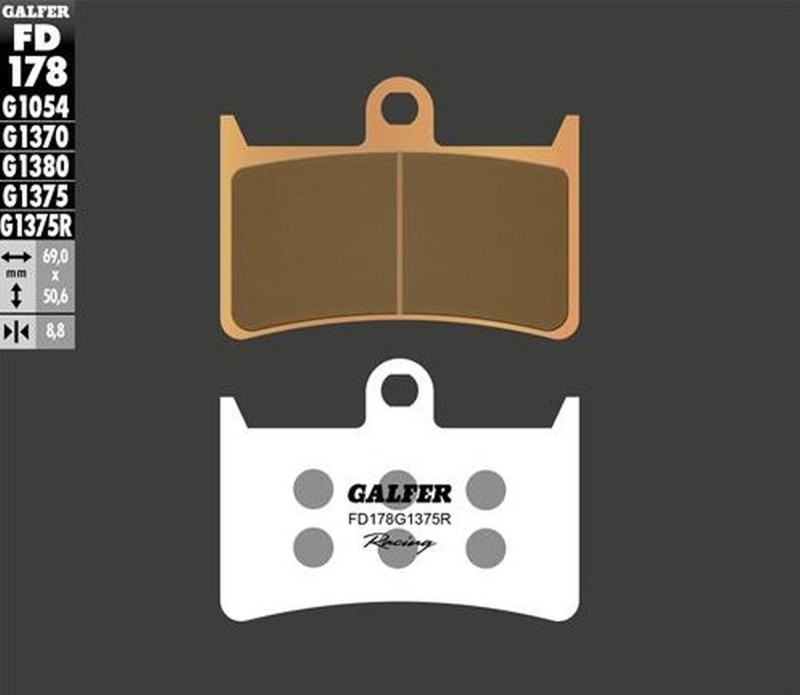 GALFER KLOCKI HAMULCOWE KH252 / KH380 SPIEK METALICZNY (ZŁOTE) SPORT RACING (1)