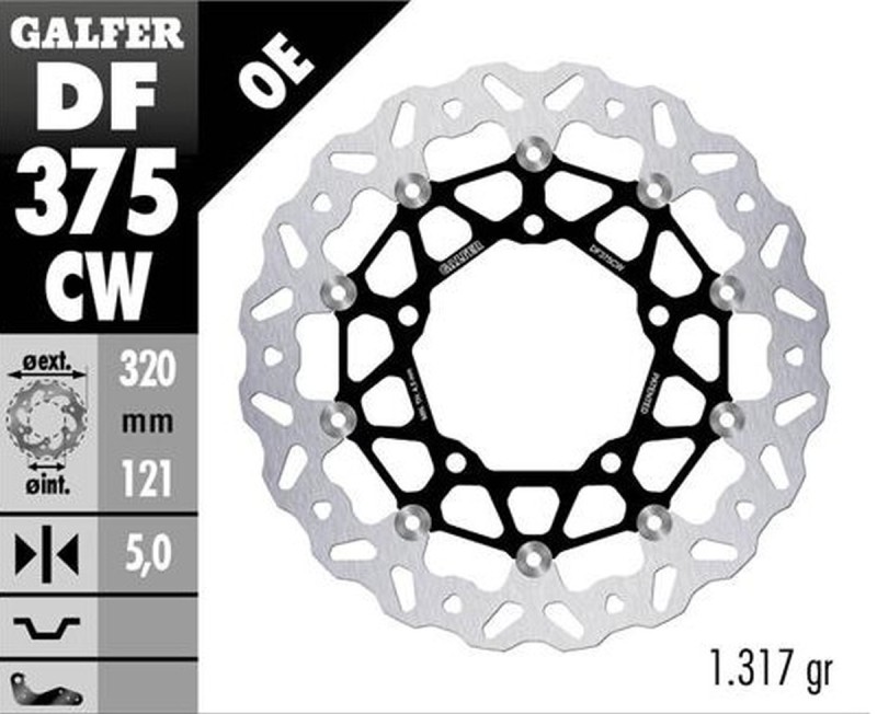 GALFER TARCZA HAMULCOWA PRZÓD SUZUKI GSX 1300R HAYABUSA '21- (WAVE FLOATING) (320X80X6MM) (1)