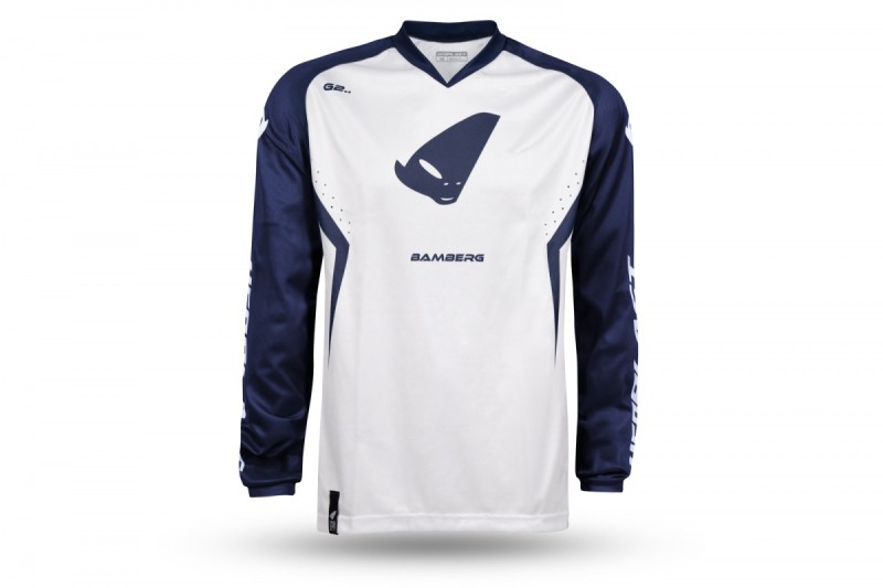 UFO KOSZULKA BAMBERG JERSEY CROSS KOLOR BIAŁY/NIEBIESKI ROZMIAR L - KOLEKCJA 2024