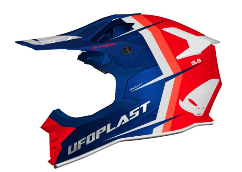 UFO KASK INTREPID CROSS KOLOR CZERWONY/NIEBIESKI/BIAŁY ROZMIAR XS ( ECE 22R06 ) - KOLEKCJA 2024