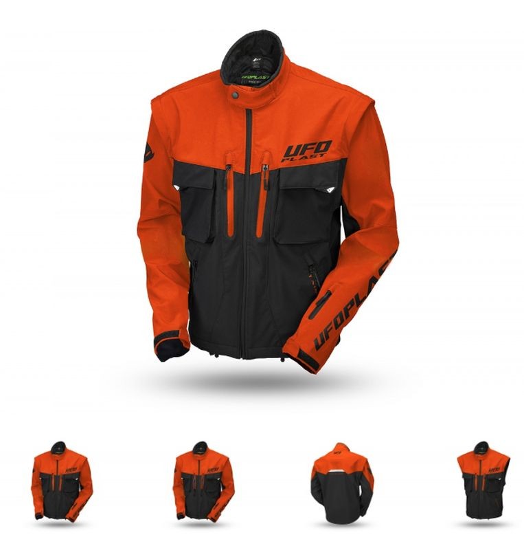 UFO KURTKA TAIGA ENDURO (ODPINANE RĘKAWY) KOLOR POMARAŃCZOWY/CZARNY ROZMIAR XXL - KOLEKCJA 2024