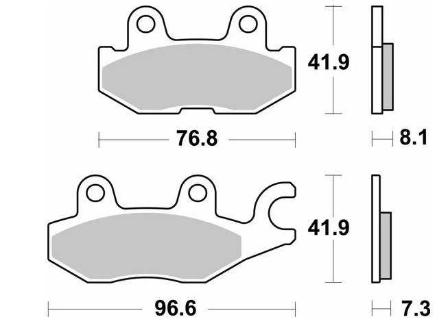 SBS KLOCKI HAMULCOWE KH674 OFF-ROAD SINTER KOLOR ZŁOTY YAMAHA YXC/YXM VIKING WOLVERINE, YXE 850 WOLVERINE '18-'20 LEWY TYŁ (1)