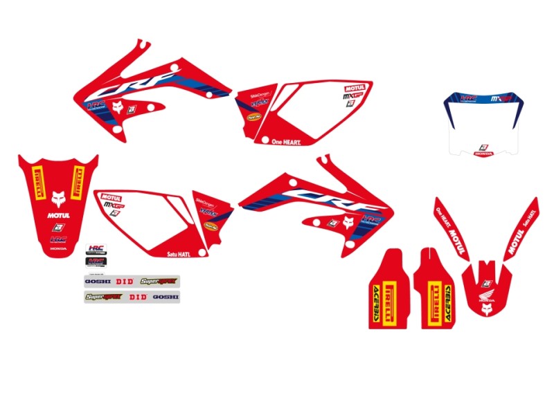BLACKBIRD KOMPLET NAKLEJEK (OKLEIN) HONDA CRF 250R '04-'09, CRF 250X '04-'21 REPLICA TEAM HRC 23 (1)