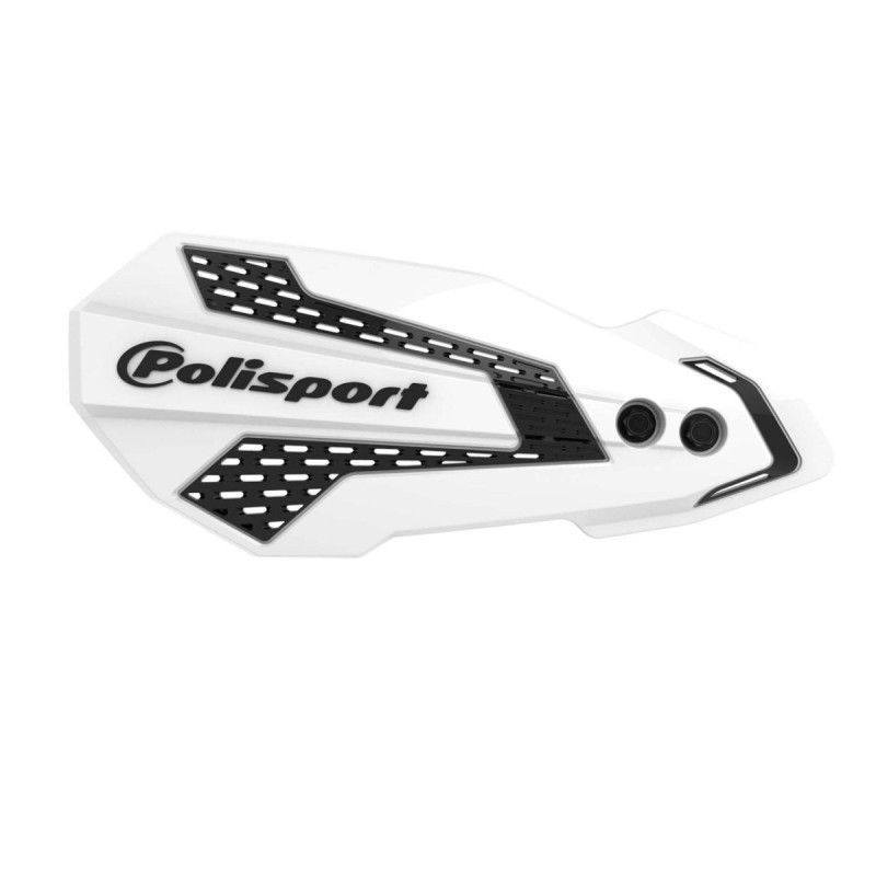 POLISPORT OSŁONY RĄK (LISTKI) MODEL MX FLOW Z UNIWERSALNYM ZESTAWEM MONTAŻOWYM BETA RR 2T/4T '12-'23 KOLOR BIAŁO CZARNY