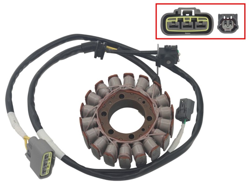 BRONCO UZWOJENIE ALTERNATORA STATOR HONDA TRX 420 '14-'23 (OEM: 31120-HR3-A41, 31120-HR3-A42, 31120-HR3-HA1) (AT-01495) (1)