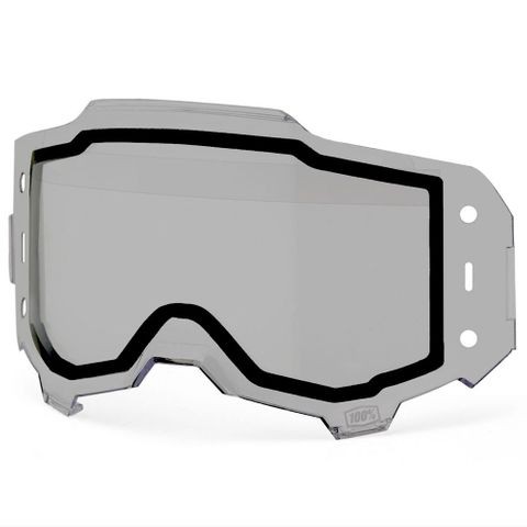100 PROCENT ARMEGA / ARMATIC FORECAST ROLL-OFF REPLACEMENT LENS - DUAL PANE SMOKE - SZYBA/SZYBKA PODWÓJNA WENTYLOWANA DO GOGLI ARMEGA / ARMATIC FORECAST ROLL-OFF KOLOR SMOKE PRZYCIEMNIANY