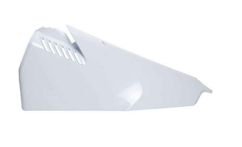 RACETECH (RTECH) OSŁONA FILTRA POWIETRZA LEWA HUSQVARNA TC/FC 125/250/350/450 '19-'22, TX/FX 300/350/450 '19-'22, FS 450 '19-'22, TE/FE 150/250/300/350/450/501 '20-'23 KOLOR BIAŁY