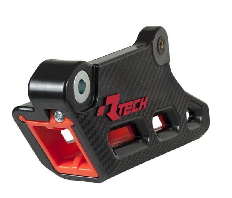 RACETECH (RTECH) PROWADNICA ŁAŃCUCHA KTM SX/SXF/XC-F 125/250/350/450 '07-'23, EXC/EXC-F/XC-W 125/250/300/350/450/500 '08-'23 KOLOR CZARNO POMARAŃCZOWY (1)