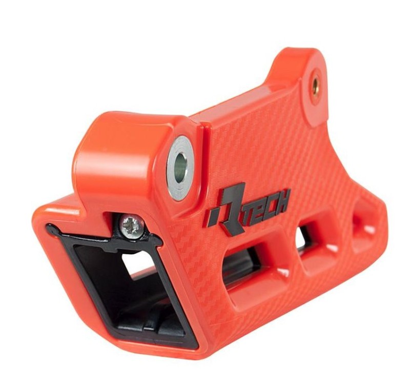 RACETECH (RTECH) PROWADNICA ŁAŃCUCHA KTM SX/SXF/XC-F 125/250/350/450 '07-'23, EXC/EXC-F/XC-W 125/250/300/350/450/500 '08-'23 KOLOR POMARAŃCZOWY (1)