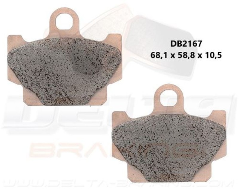 DELTA BRAKING KLOCKI HAMULCOWE PRZÓD KH81 - ZASTĘPUJĄ DB2167MX-D I DB2167QD-D YAMAHA XV 250 VIRAGO '89-'94, SR 125 92-'96, SR 250 '96-'00, XS 400 '82, XJ 650/XJ 650 TURBO 82-'83, XT 600 '84-'86, RD 125 '82-'84 (1)