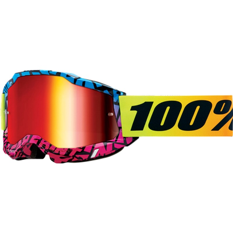 100 PROCENT GOGLE ACCURI 2 KB43 - KEN BLOCK EDITION DSPRAY - MIRROR RED LENS - KOLOR NIEBIESKI/RÓŻOWY/ŻÓŁTY SZYBKA CZERWONE LUSTRO