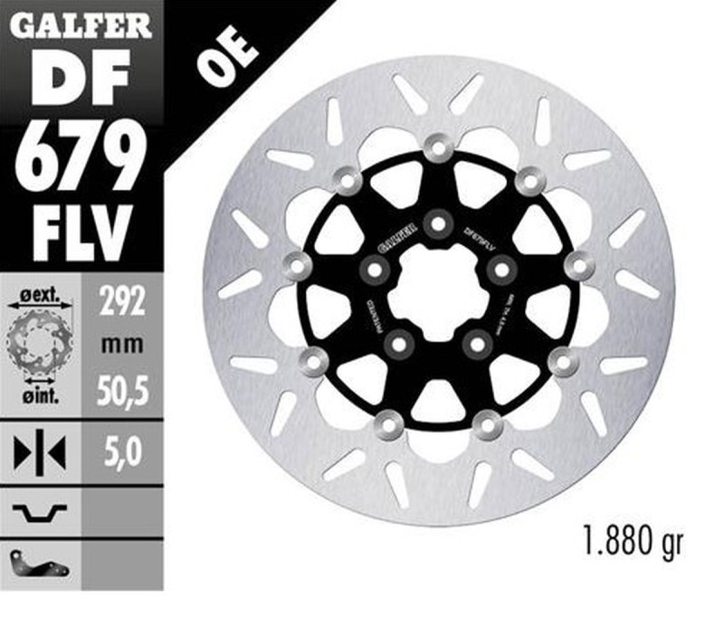 GALFER TARCZA HAMULCOWA PRZÓD HARLEY-DAVIDSON (292X50,5X5) PŁYWAJĄCA (PATRZ OPIS) (1)