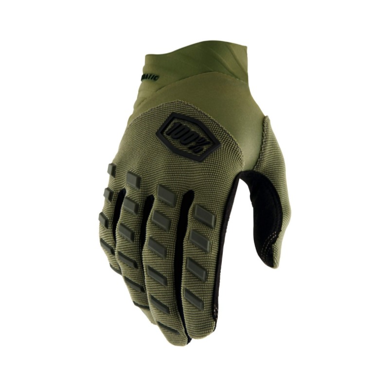 100 PROCENT RĘKAWICE CROSS/ENDURO/MTB AIRMATIC ARMY GREEN KOLOR ZIELONY MILITARNY ROZMIAR M - OFERTA SPECJALNA