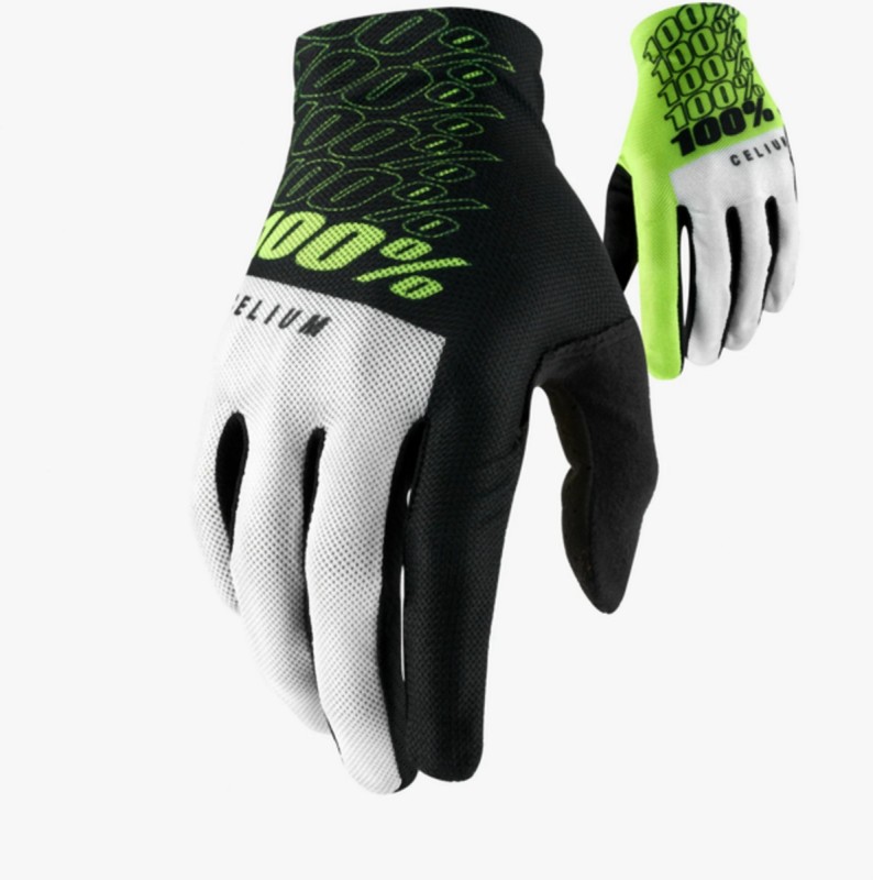 100 PROCENT RĘKAWICE CROSS/ENDURO/MTB CELIUM FLUO YELLOW/BLACK KOLOR CZARNY/ŻÓŁTY FLUO/BIAŁY ROZMIAR S - OFERTA SPECJALNA