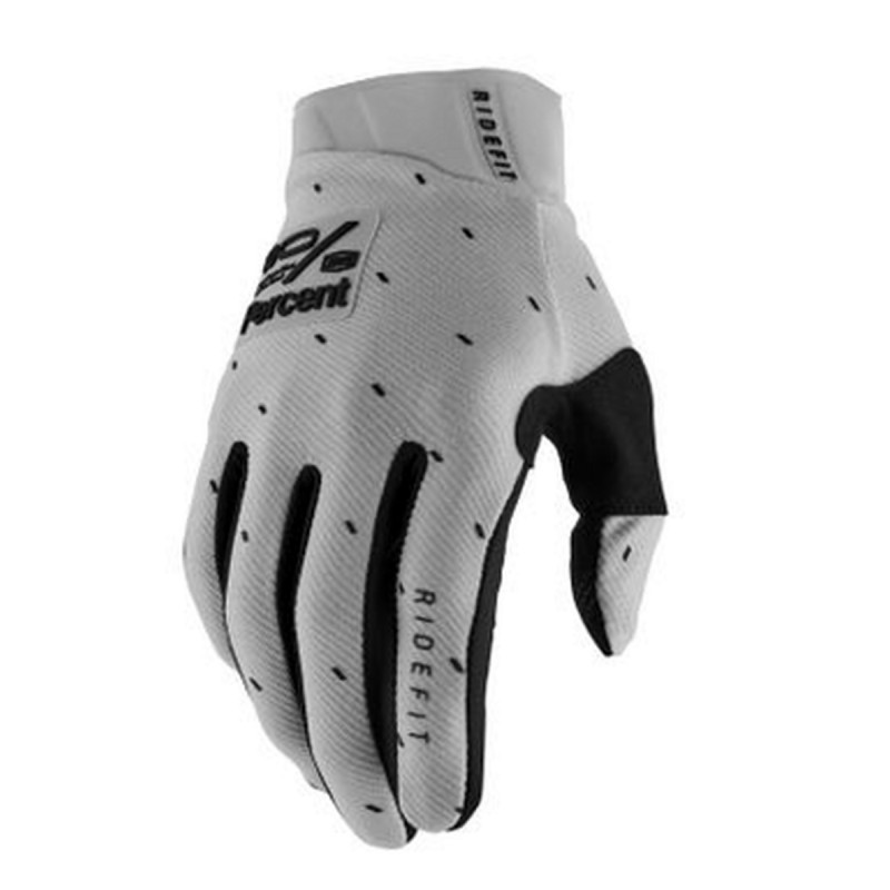 100 PROCENT RĘKAWICE CROSS/ENDURO/MTB RIDEFIT SLASHER SILVER KOLOR SREBRNY/CZARNY ROZMIAR M - OFERTA SPECJALNA