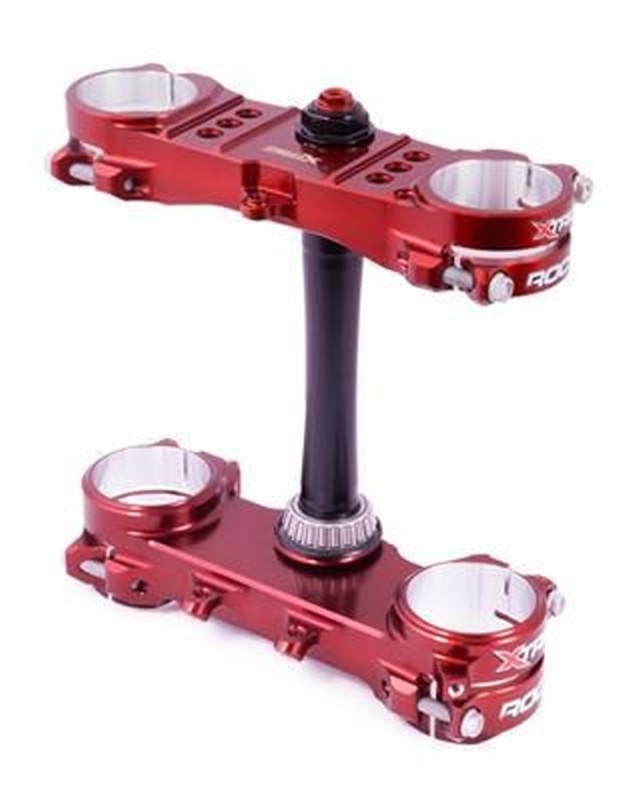 XTRIG PÓŁKI ZAWIESZENIA PRZEDNIEGO ROCS PRO TRIPLE CLAMPS KTM SX/SX-F 150/250/350/450 '22-'24; HUSQVARNA '22-'24; GAS GAS EC/ECF/MC/MCF '24 M12 (OFFSET 20MM-22MM) KOLOR X-TRIG BROWN