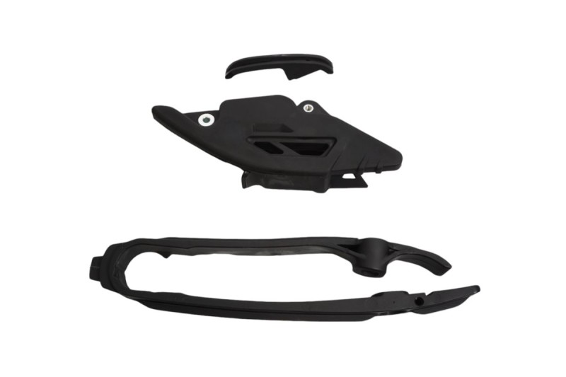 UFO KOMPLET ŚLIZG + PROWADNICA ŁAŃCUCHA GAS GAS MC 125 / 250 '24, MC-F / EC / EX / EC-F / EX-F 250 / 300 / 350 / 450 / 500 '24, KOLOR CZARNY (GG07153001,GG07152001) (1)