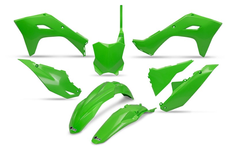 UFO KOMPLET PLASTIKÓW KAWASAKI KXF 450 '24, KOLOR OEM ZIELONY