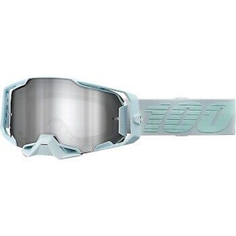 100 PROCENT GOGLE ARMEGA FARGO - MIRROR SILVER LENS - KOLOR SZARY SZYBKA SREBRNE LUSTRO
