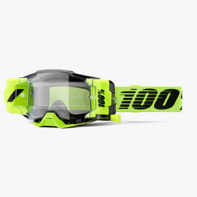 100 PROCENT GOGLE ARMEGA FORECAST ROLL-OFF NEON YELLOW - KOLOR ŻÓŁTY FLUO / CZARNY SZYBKA PRZEŹROCZYSTA