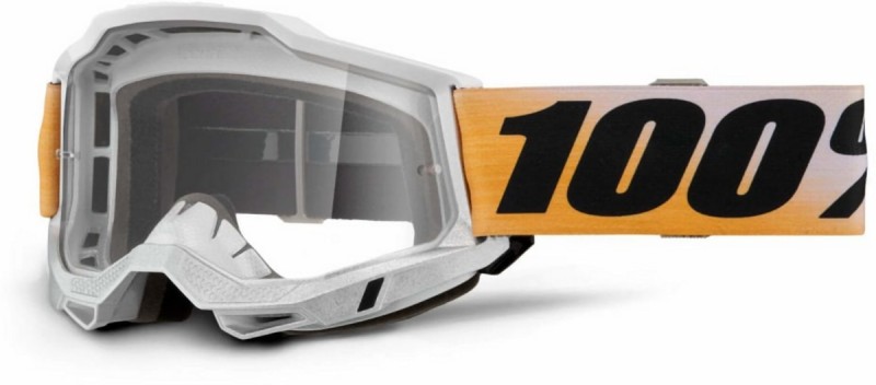 100 PROCENT GOGLE ACCURI 2 SHIV - CLEAR LENS - KOLOR BIAŁY/CZARNY/ŻÓŁTY SZYBKA PRZEŹROCZYSTA