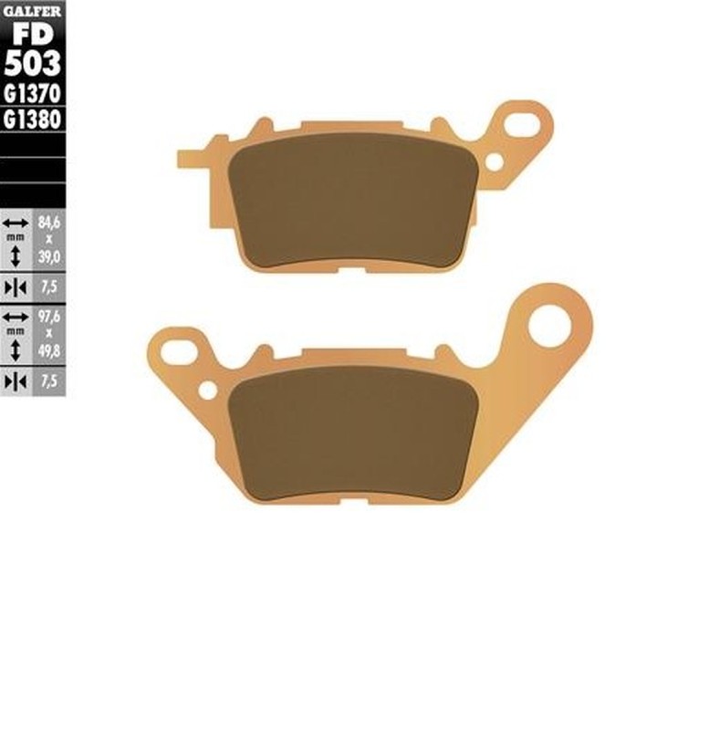 GALFER KLOCKI HAMULCOWE KH694 SPIEK METALICZNY (ZŁOTE) SCOOTER (1)