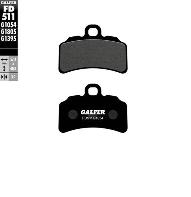GALFER KLOCKI HAMULCOWE PÓŁMETALICZNE BETA EVO 125 / 250 / 300 '17-'23, GAS GAS TRIAL GP 125 / 250 / 280 / 300 '19-, TXT 125 / 250 / 280 / 300 '19-, SHERCO 300 ST '21-, MONTESA COTA 260 / 300 '18- ( PRZÓD ) (1)