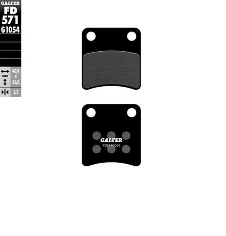 GALFER KLOCKI HAMULCOWE KH257/2 PÓŁMETALICZNE (PARKING BRAKE) (1)