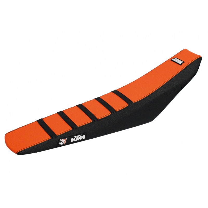 BLACKBIRD POKROWIEC / POSZYCIE NA SIEDZENIE KTM SX/SXF '98-'06, EXC/EXCF '98-'07 (SX ALL MODELS '98-'06) (EXC ALL MODELS '98-'07) ZEBRA KOLOR CZARNY POMARAŃCZOWY
