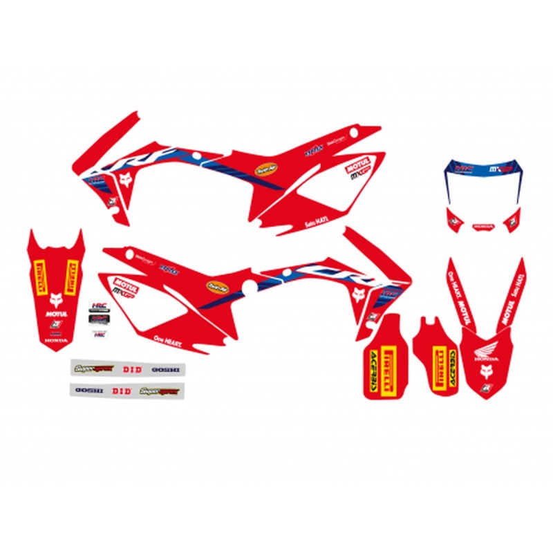 BLACKBIRD KOMPLET NAKLEJEK (OKLEIN) HONDA CRF 250R '14-'17, CRF 450R '13-'16 REPLICA TEAM HRC 23 (1)