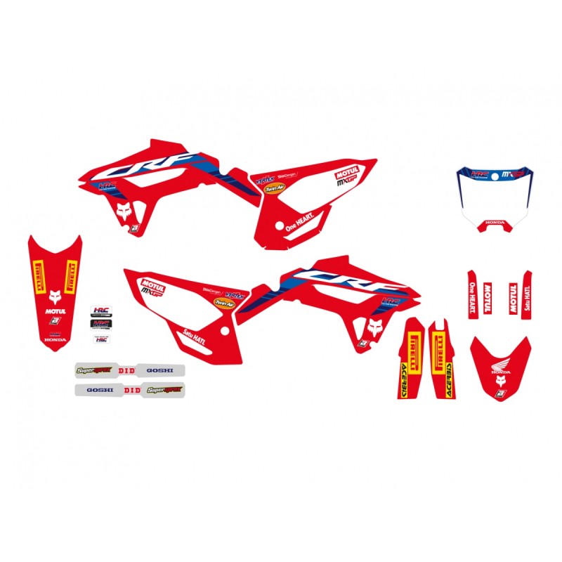 BLACKBIRD KOMPLET NAKLEJEK (OKLEIN) HONDA CRF 250R '22-'24, CRF 450R '21-'24 REPLICA TEAM HRC 23 (1)