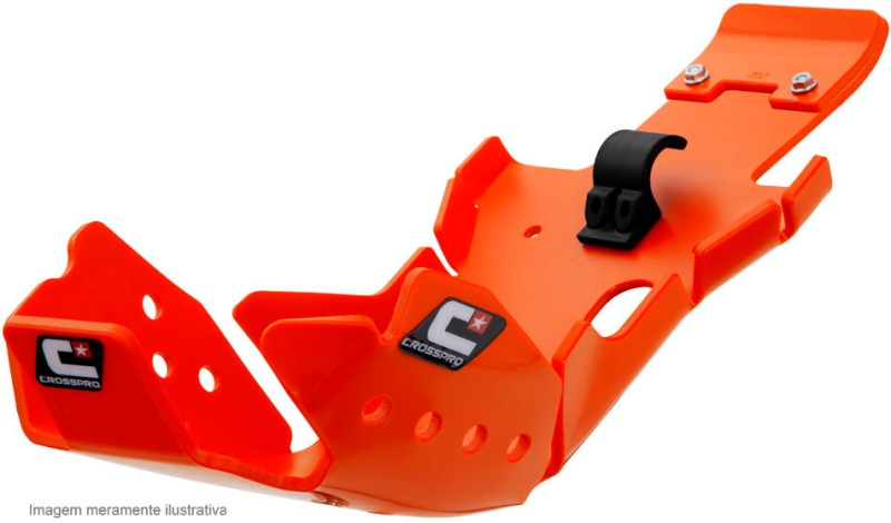 CROSSPRO OSŁONA SILNIKA I ŁĄCZNIKA WAHACZA (PRO-LINK) Z TWORZYWA DTC HARD ENDURO PASUJE DO: KTM SX-F / XC-F 250/300 '23-, HUSQVARNA FC 250 / 350 '23- KOLOR POMARAŃCZOWY