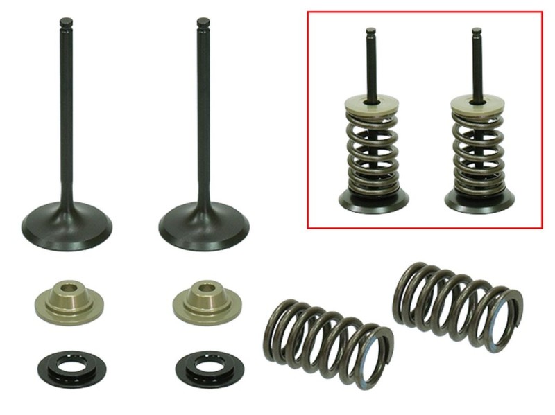 PSYCHIC ZAWORY SSĄCE (KOMPLET ZAWORÓW ZE SPRĘŻYNAMI I PODKŁADKAMI) KAWASAKI KXF 250 '09-'10 STALOWY (MX-09515I) (31X4,47X79,3MM)