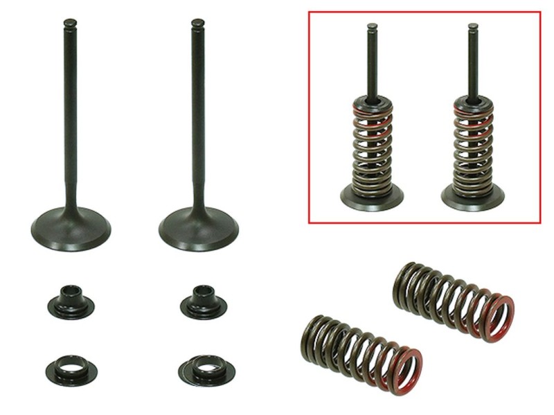 PSYCHIC ZAWORY SSĄCE (KOMPLET ZAWORÓW ZE SPRĘŻYNAMI I PODKŁADKAMI) HONDA CRF 250 R '10-'15 STALOWY (MX-09523I) (21,5X13,5X5,5MM)