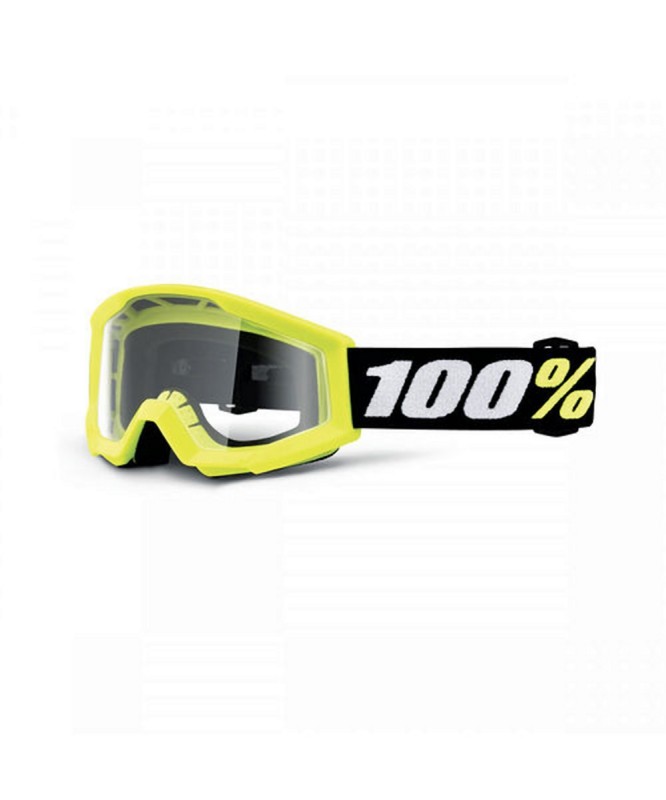 100 PROCENT GOGLE STRATA MINI YELLOW JUNIOR / KID / DZIECIĘCE KOLOR ŻÓŁTY (SZYBKA PRZEŹROCZYSTA)