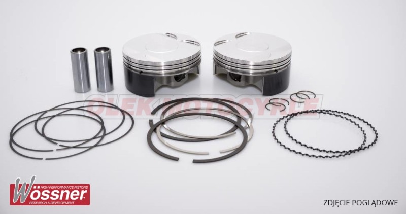 WOSSNER KOMPLET TŁOKÓW DUCATI (4T) 999RS '03-'06, 1098RS '07-'08 (103,93MM) (BORE 104 MM) SWORZEŃ 20MM (1)