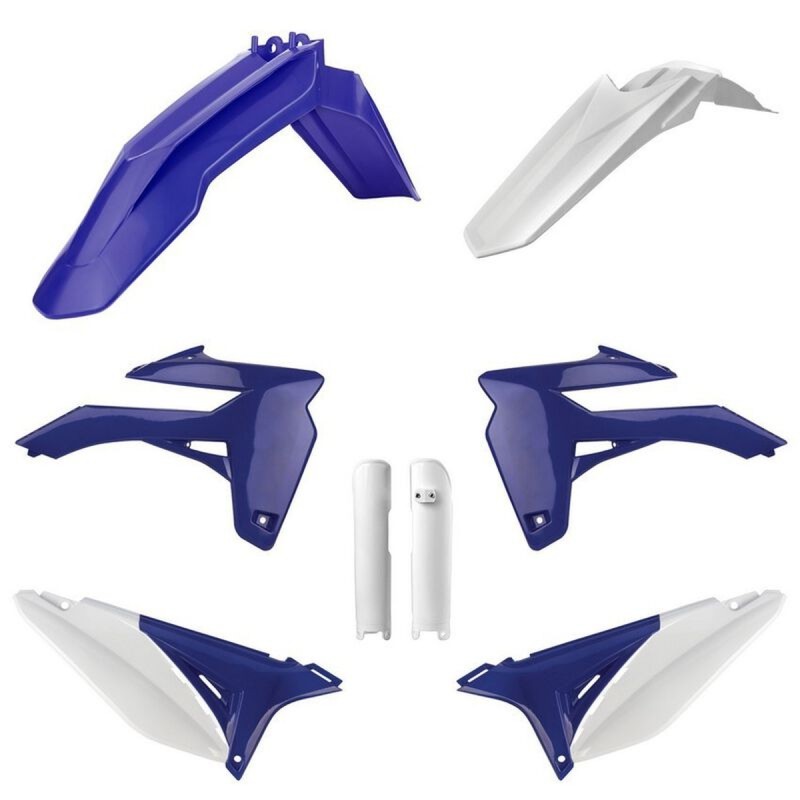 POLISPORT KOMPLET PLASTIKÓW (FULL KIT) SHERCO SE-R/SEF-R '16 W ZESTAWIE OSŁONY AMORTYZATORÓW (8399000005) KOLOR NIEBIESKI BIAŁY OEM