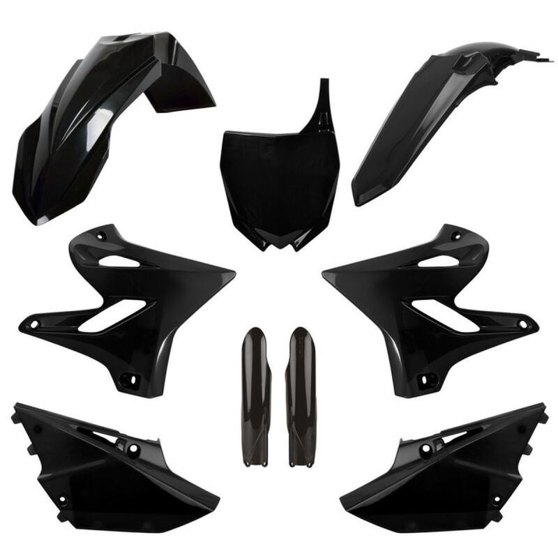 POLISPORT KOMPLET PLASTIKÓW (FULL KIT) YAMAHA YZ 125/250 '15-'20 W ZESTAWIE TABLICA PRZEDNIA (8678400002) I OSŁONY AMORTYZARORÓW (8352000002) KOLOR CZARNY